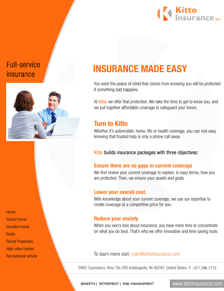 Print Design par Best Design Hub pour Kitto Insurance, Inc | Design #3908012