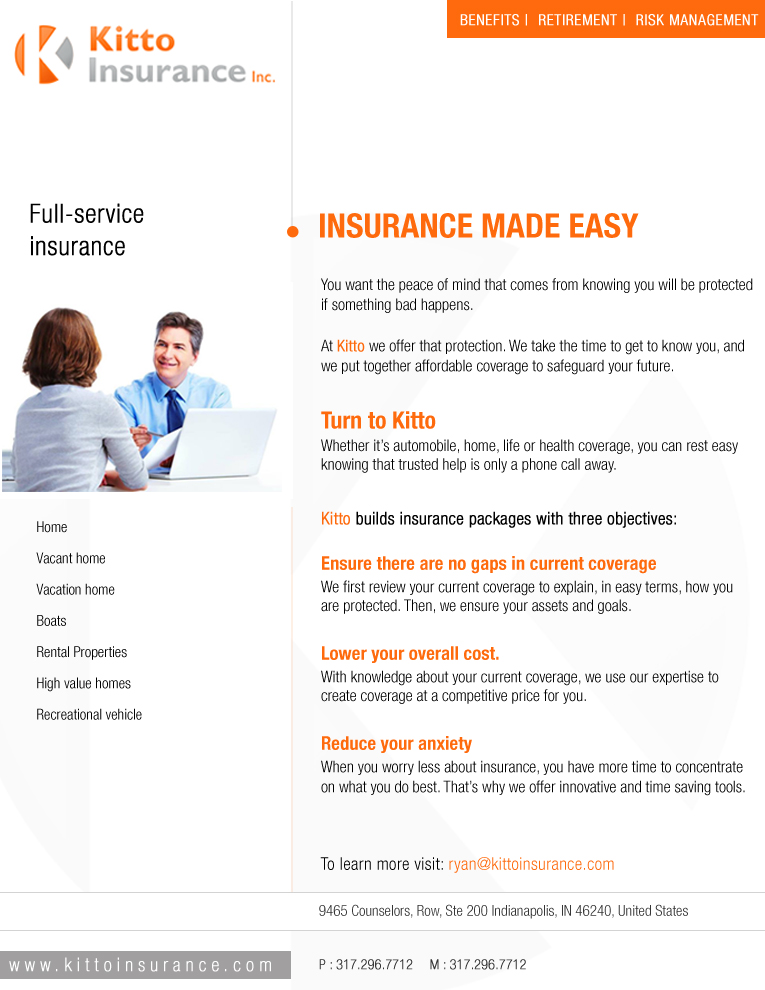 Print Design by Best Design Hub for Kitto Insurance, Inc | Design #3908079