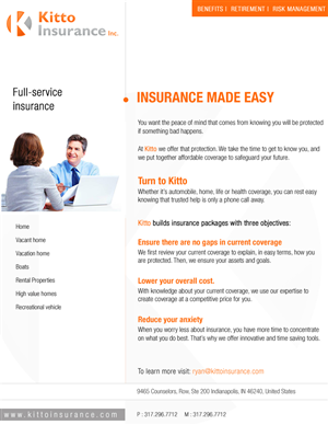 Print Design by Best Design Hub for Kitto Insurance, Inc | Design: #3908079
