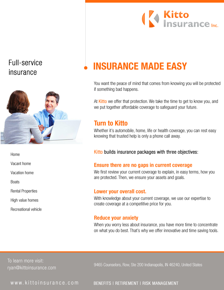 Print Design by Best Design Hub for Kitto Insurance, Inc | Design #3908113