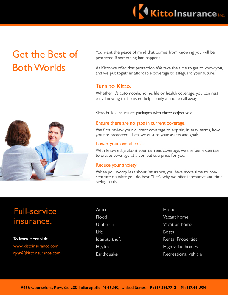 Print Design by Best Design Hub for Kitto Insurance, Inc | Design: #3910106