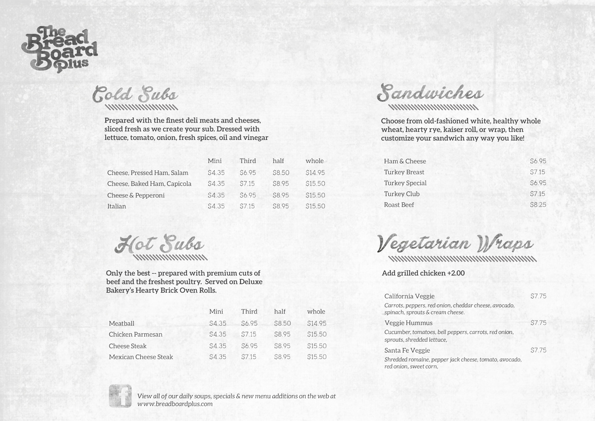 Menu Design by no for this project | Design #3917124