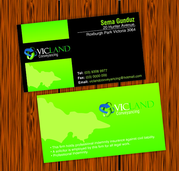 Diseño de Tarjeta de Presentación por andriks para VICLAND CONVEYANCING | Diseño #149580