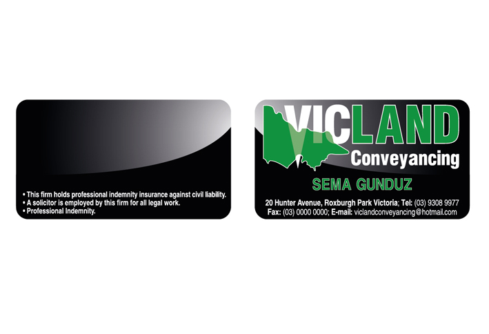 Business Card Design by Ekanite for VICLAND CONVEYANCING | Design #143611
