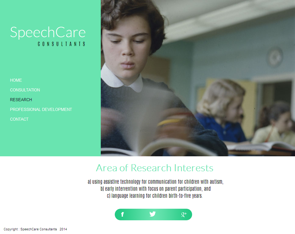Web Design par coa pour SpeechCare Consultants | Design #3980945