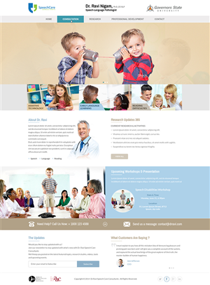 Web Design by Mayank Patel for SpeechCare Consultants | Design: #3991678