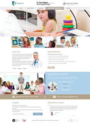 SpeechCare needs a Webpage  Design | Diseño Web por Mayank Patel