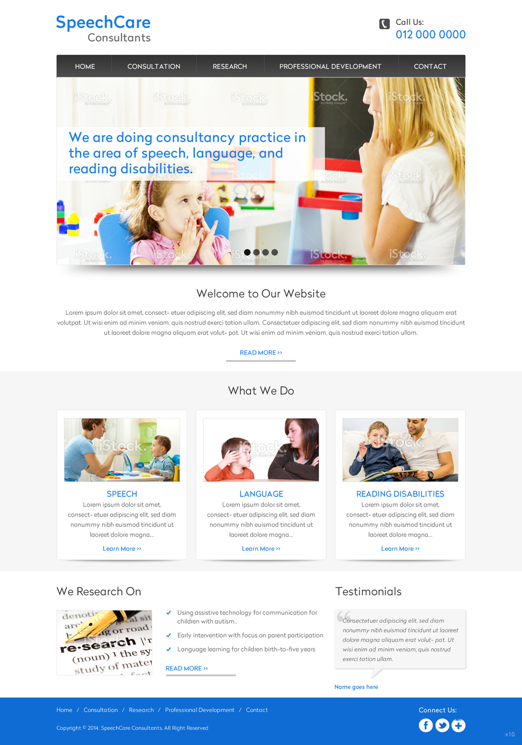 Web Design by pb for SpeechCare Consultants | Design #3928289