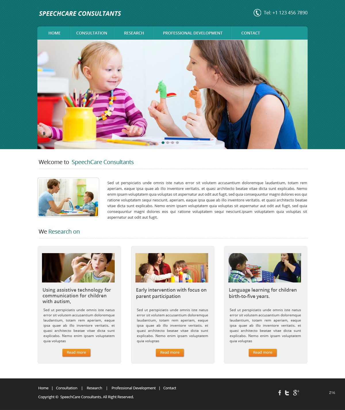 Web Design by pb for SpeechCare Consultants | Design #3928295