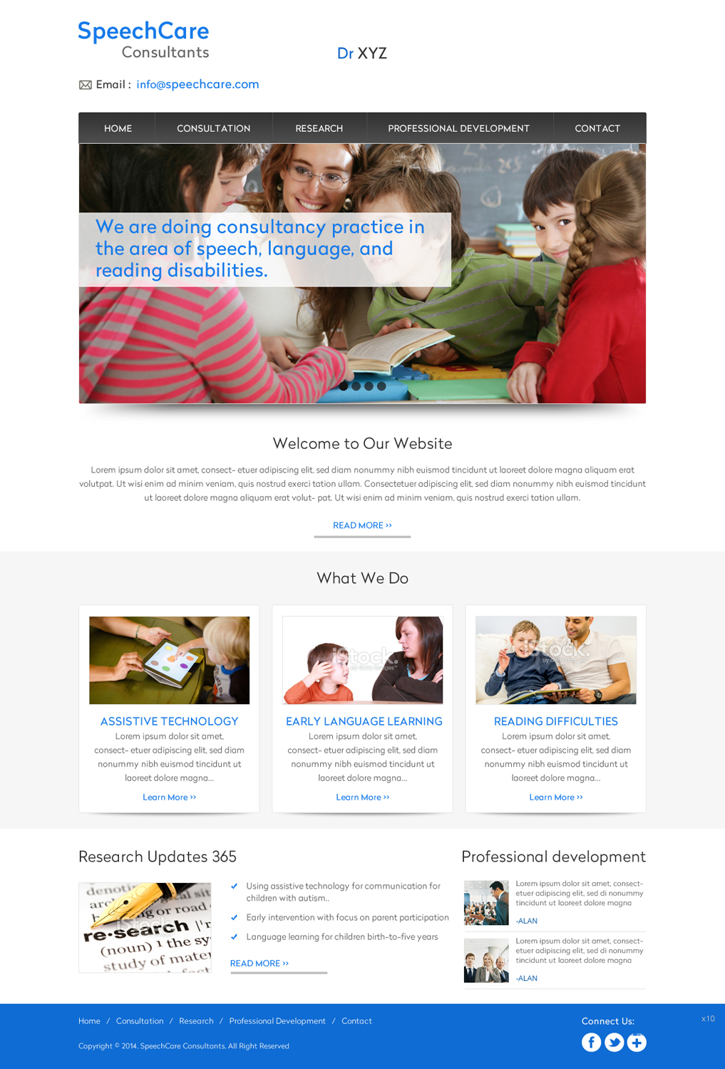 Web Design by pb for SpeechCare Consultants | Design #3977857