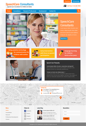 Diseño Web por Creative Usha para SpeechCare Consultants | Diseño #3926849