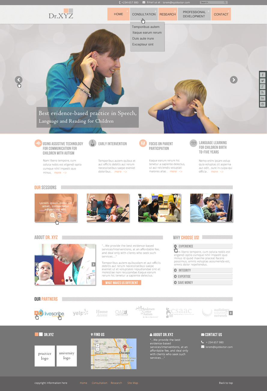 Web Design par Da Miracle pour SpeechCare Consultants | Design #3955228