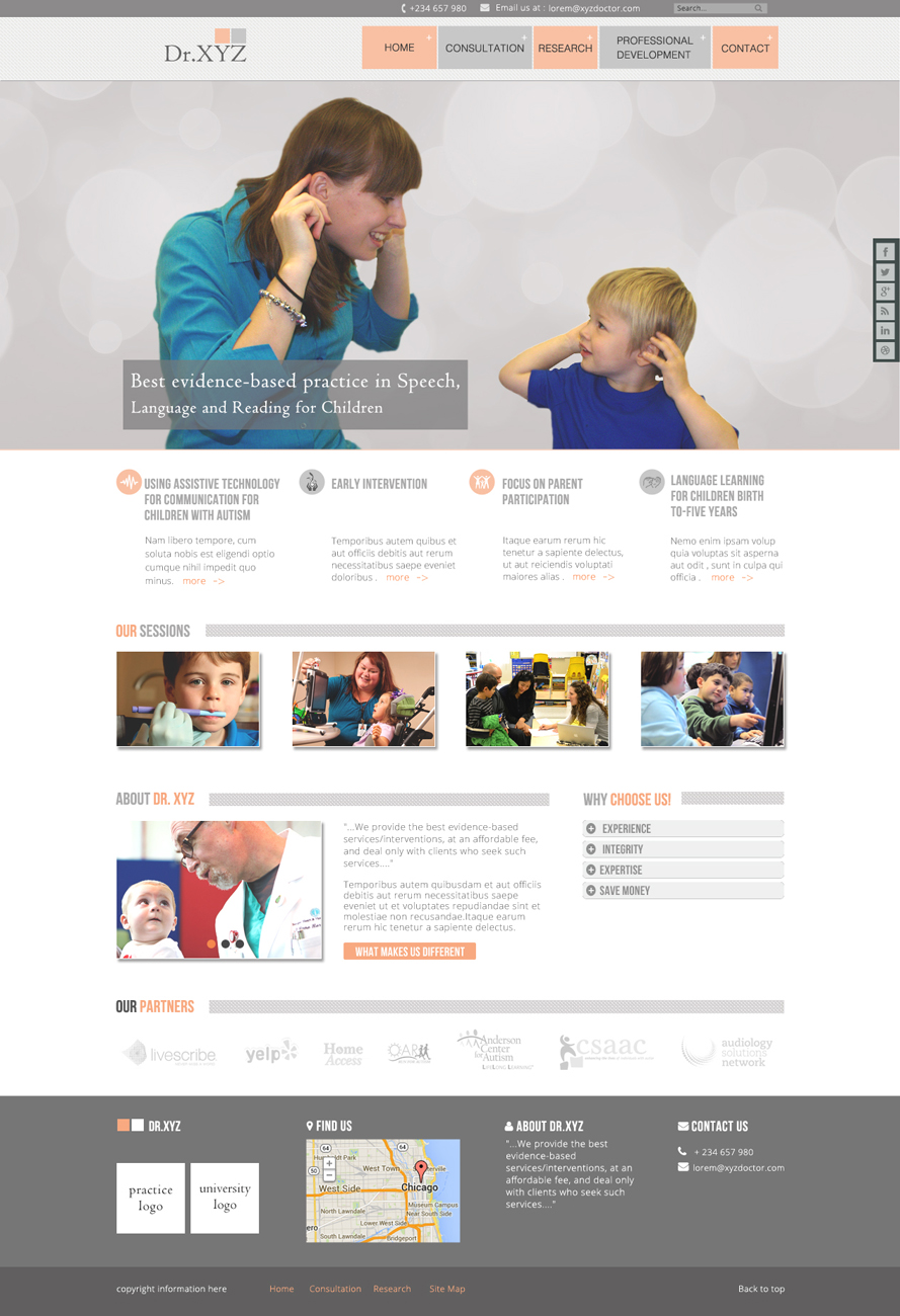 Web Design par Da Miracle pour SpeechCare Consultants | Design #3955359