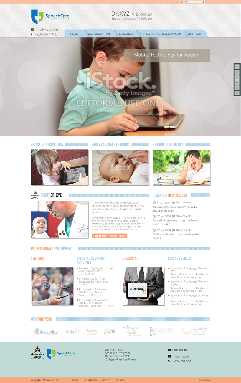 Web Design by Da Miracle for SpeechCare Consultants | Design #4007761