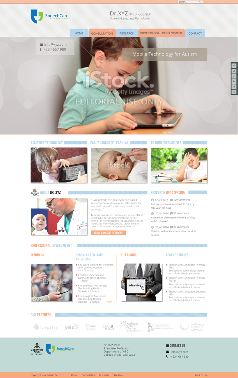 Web-Design von Da Miracle für SpeechCare Consultants | Design #4007799