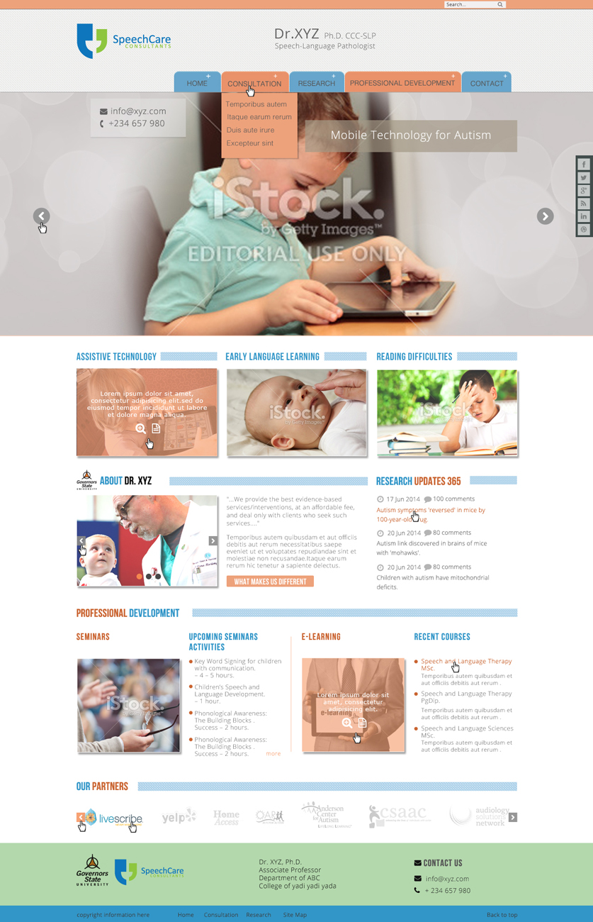 Web Design by Da Miracle for SpeechCare Consultants | Design #4021035