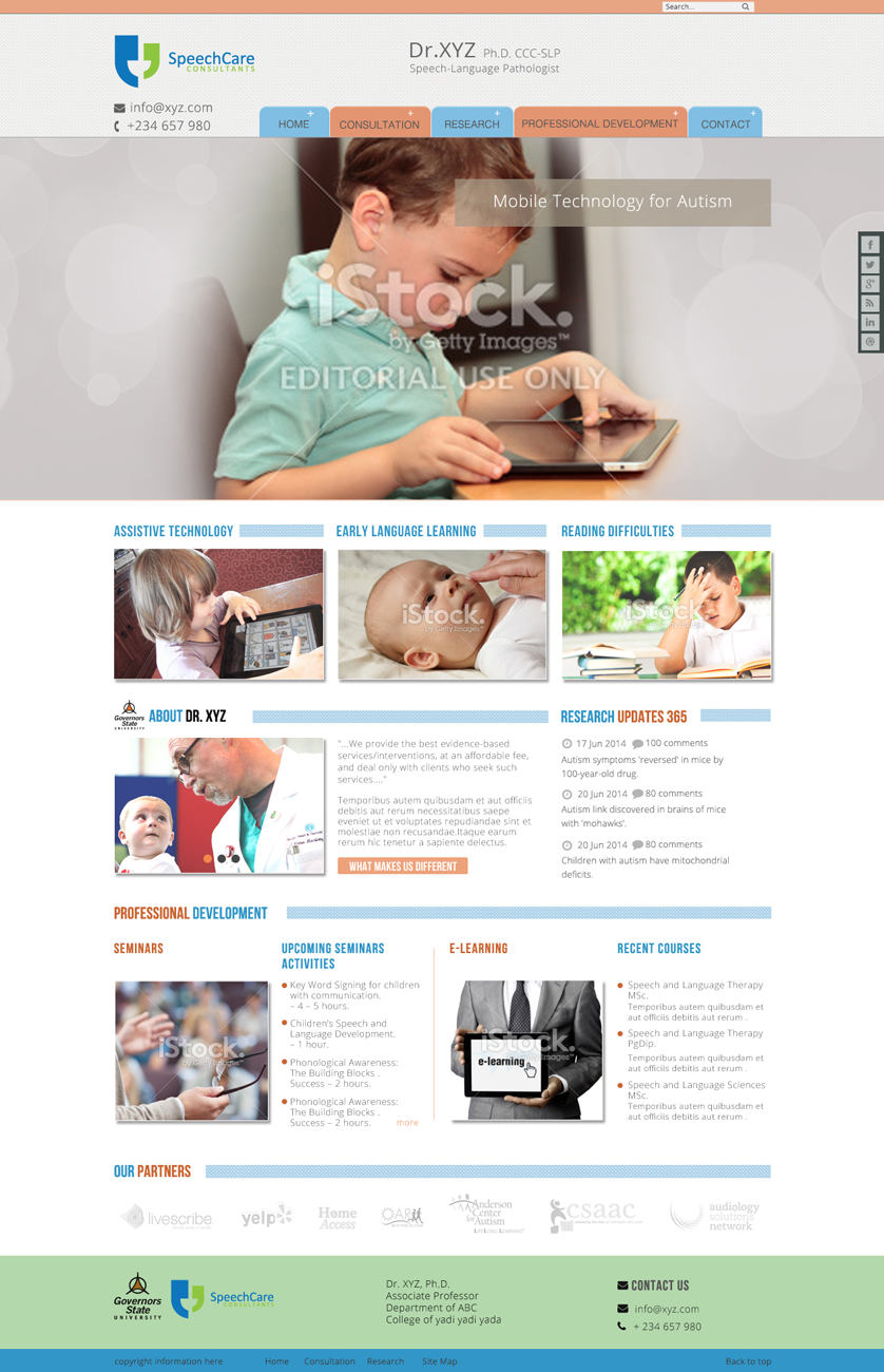 Web Design by Da Miracle for SpeechCare Consultants | Design #4021638