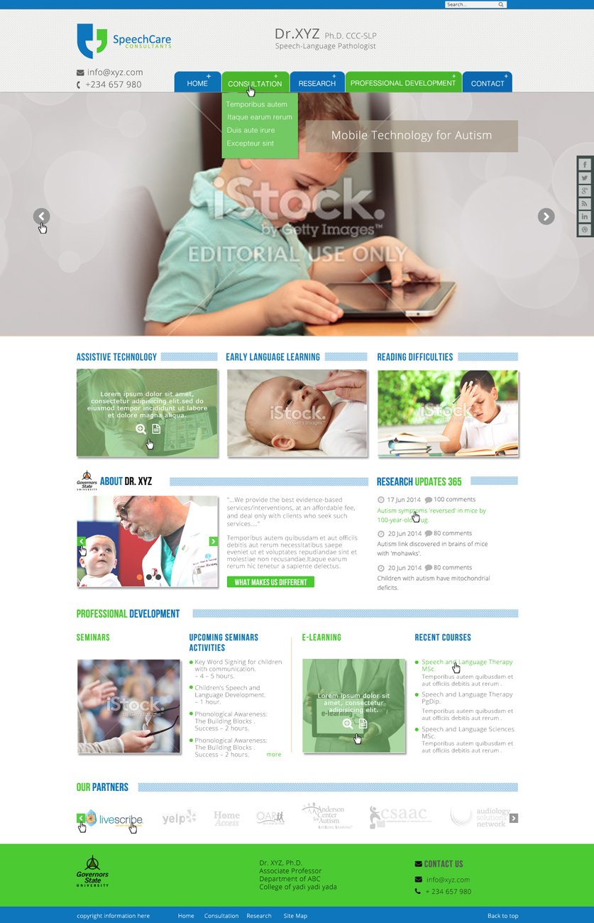 Web Design by Da Miracle for SpeechCare Consultants | Design #4033391