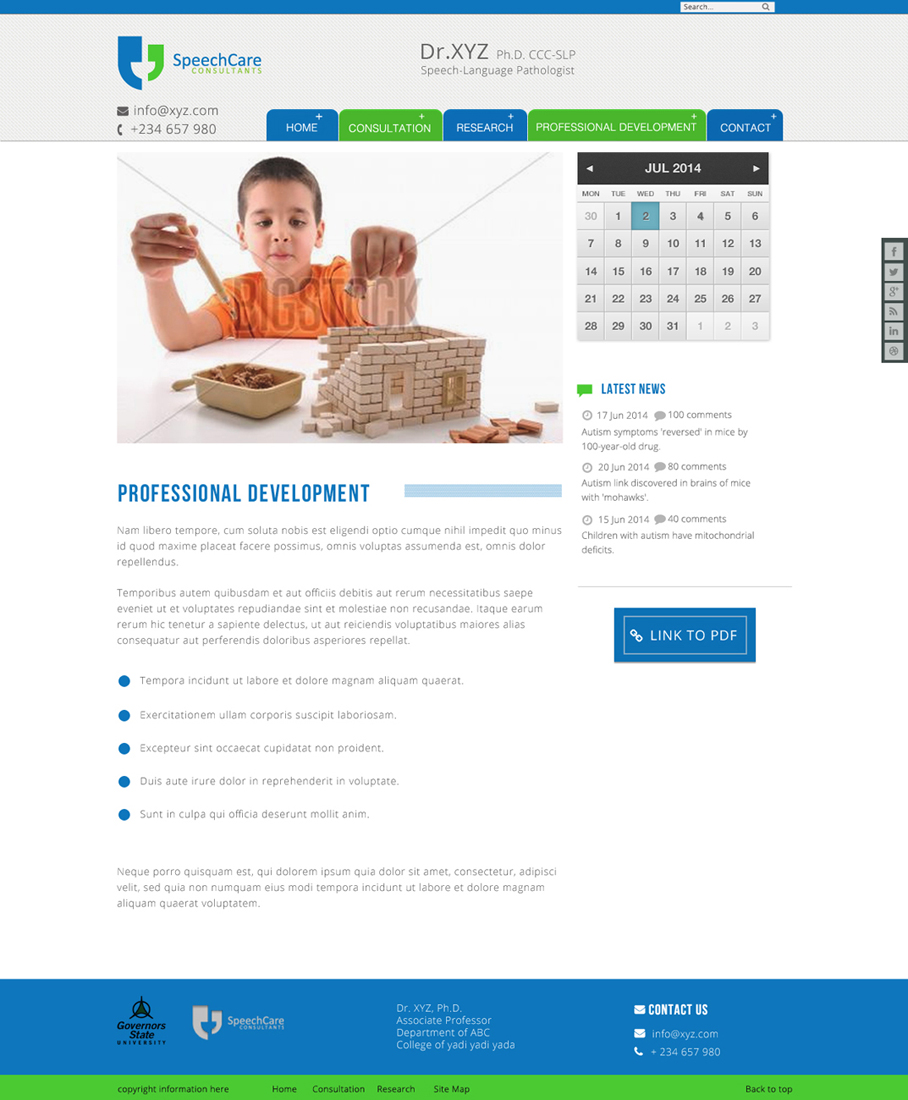 Web Design by Da Miracle for SpeechCare Consultants | Design #4047625