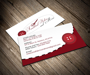 Diseño de Tarjeta de Presentación por ZETA para Treasured Fabric and More | Diseño #3928022