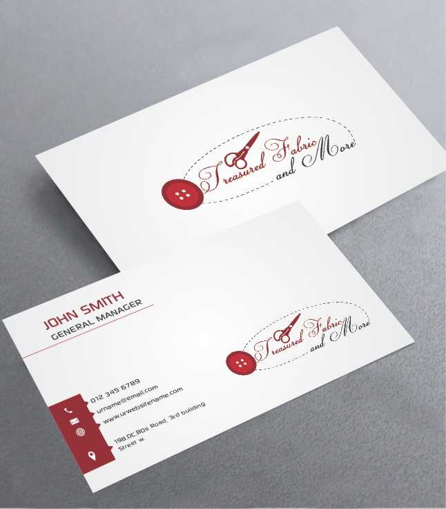 Business Card Design by AwsomeD for Treasured Fabric and More | Design #3908417