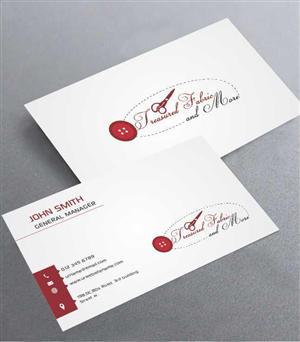 Business Card Design by AwsomeD for Treasured Fabric and More | Design: #3908417