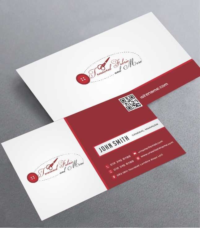 Business Card Design by AwsomeD for Treasured Fabric and More | Design #3908431