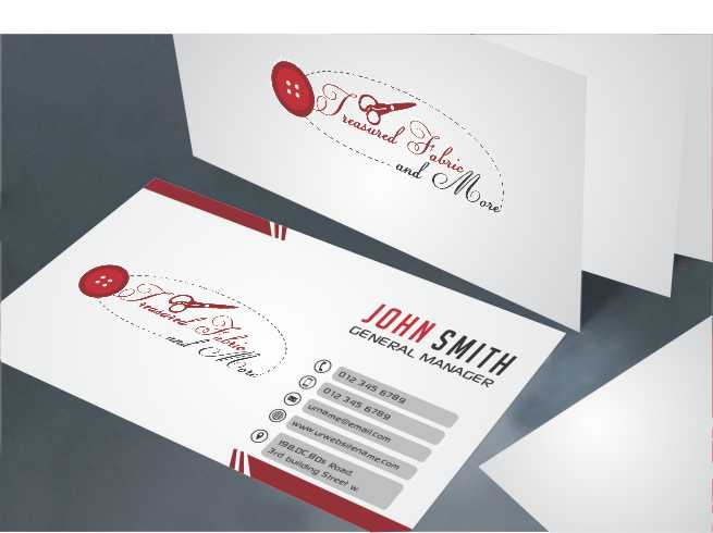 Business Card Design by AwsomeD for Treasured Fabric and More | Design #3908434