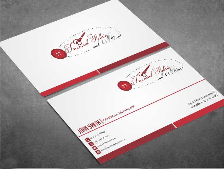 Business Card Design by AwsomeD for Treasured Fabric and More | Design #3908452