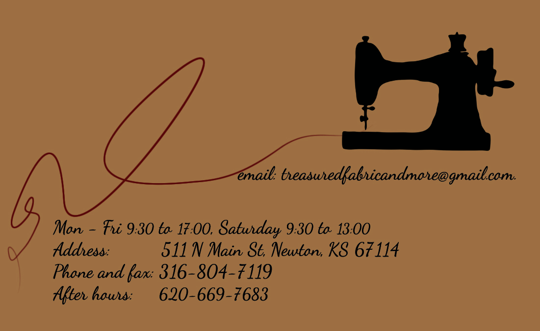 Business Card Design by PanosG for Treasured Fabric and More | Design #3913769