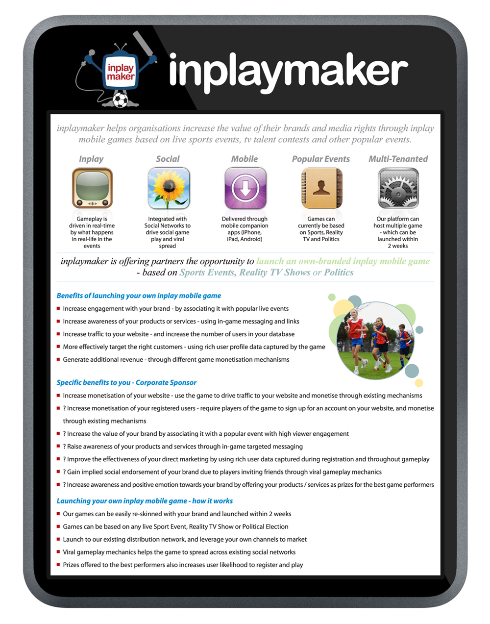 Broschüren-Design von Web Skippers für inplaymaker | Design #1058962