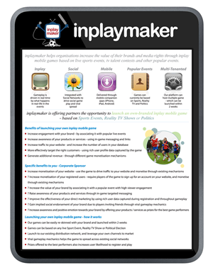 Brochure Design by Web Skippers for inplaymaker | Design: #1058962