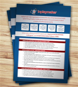 Brochure Design by georgy55ke for inplaymaker | Design: #1080224