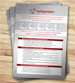Brochure Design by georgy55ke for inplaymaker | Design: #1080259