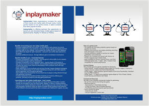 Design de Brochure par barinix pour inplaymaker | Design #1070211