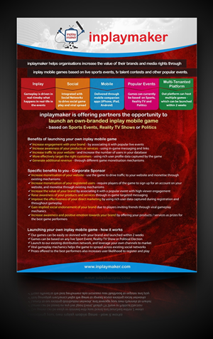 inplaymaker 2 page brochure | Brochure Design by lookedaeng