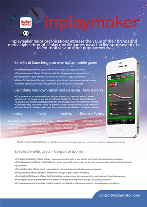Brochure Design by Gokhan for inplaymaker | Design: #1077829