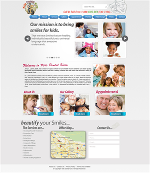 Diseño Wordpress por Xtilez para Kids Dental Kare | Diseño: #1076873