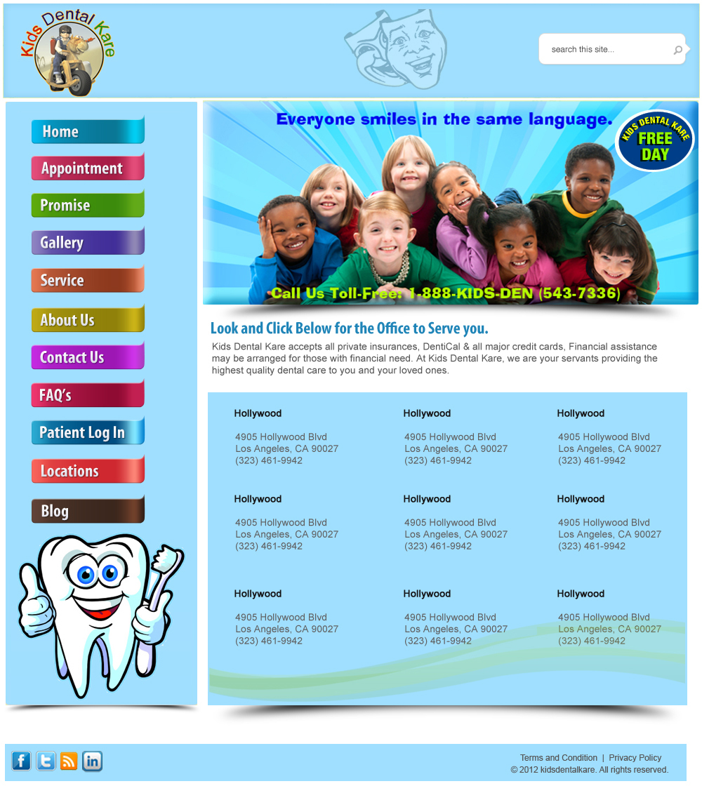 Wordpress Design by Xtilez for Kids Dental Kare | Design #1079852