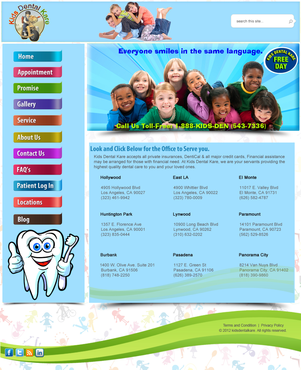 Diseño Wordpress por Xtilez para Kids Dental Kare | Diseño #1080039