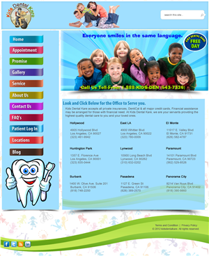 Diseño Wordpress por Xtilez para Kids Dental Kare | Diseño: #1080039