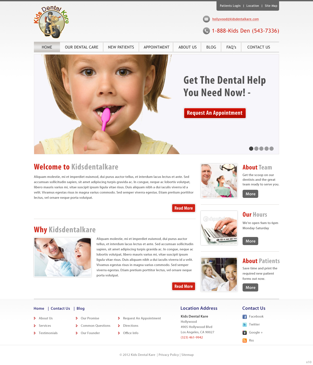 Wordpress Design by pb for Kids Dental Kare | Design #1071791