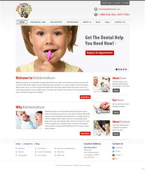 Diseño Wordpress por pb para Kids Dental Kare | Diseño: #1071791