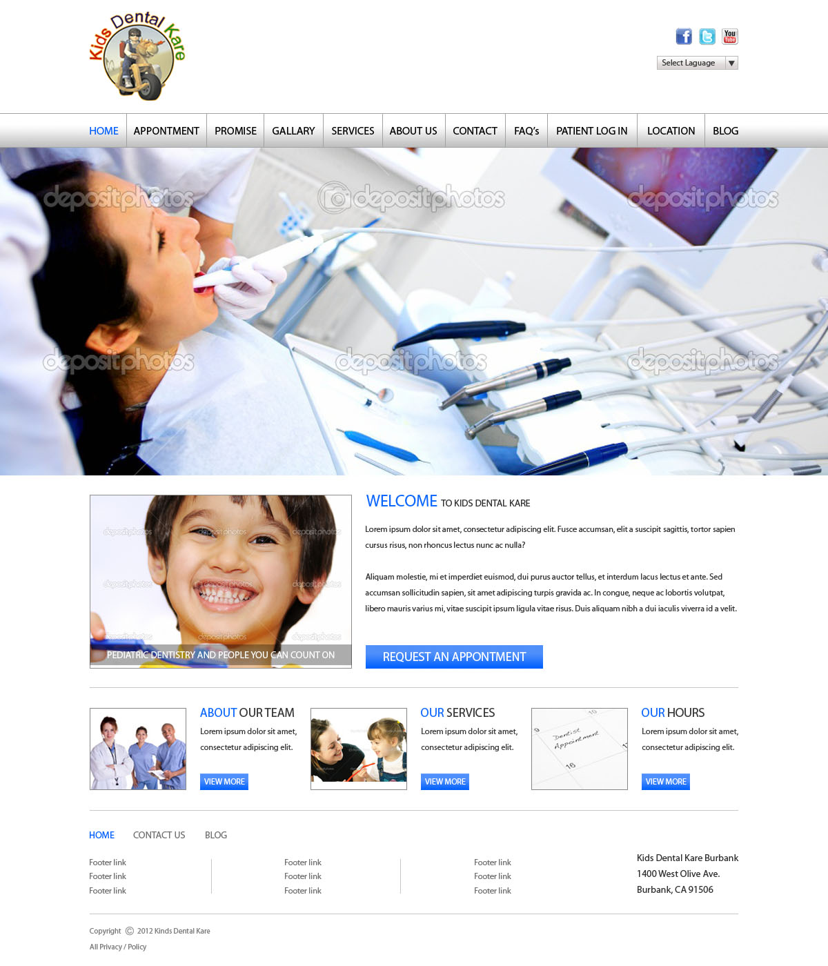 Wordpress Design by pb for Kids Dental Kare | Design #1071792