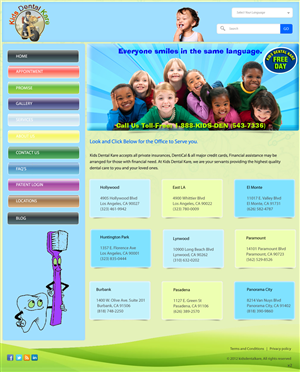 Diseño Wordpress por pb para Kids Dental Kare | Diseño: #1073442
