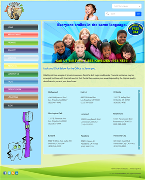 Diseño Wordpress por pb para Kids Dental Kare | Diseño: #1076898