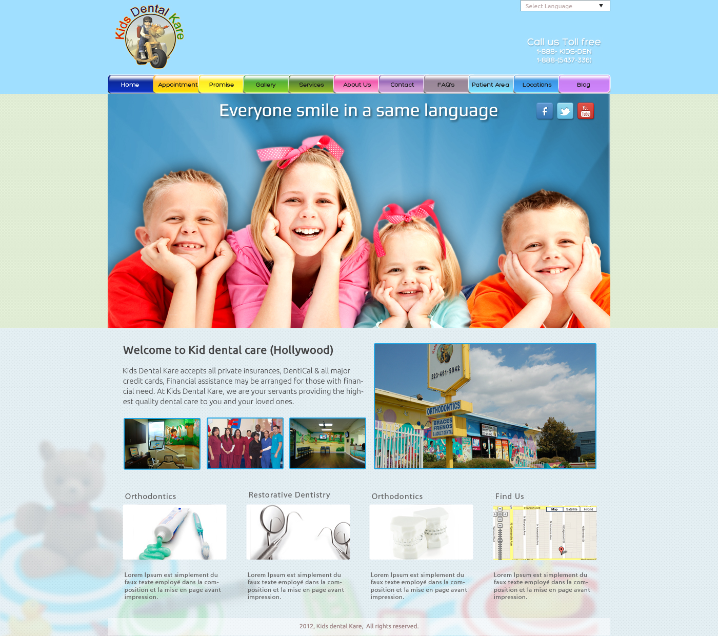 Wordpress Design by OM for Kids Dental Kare | Design #1072950