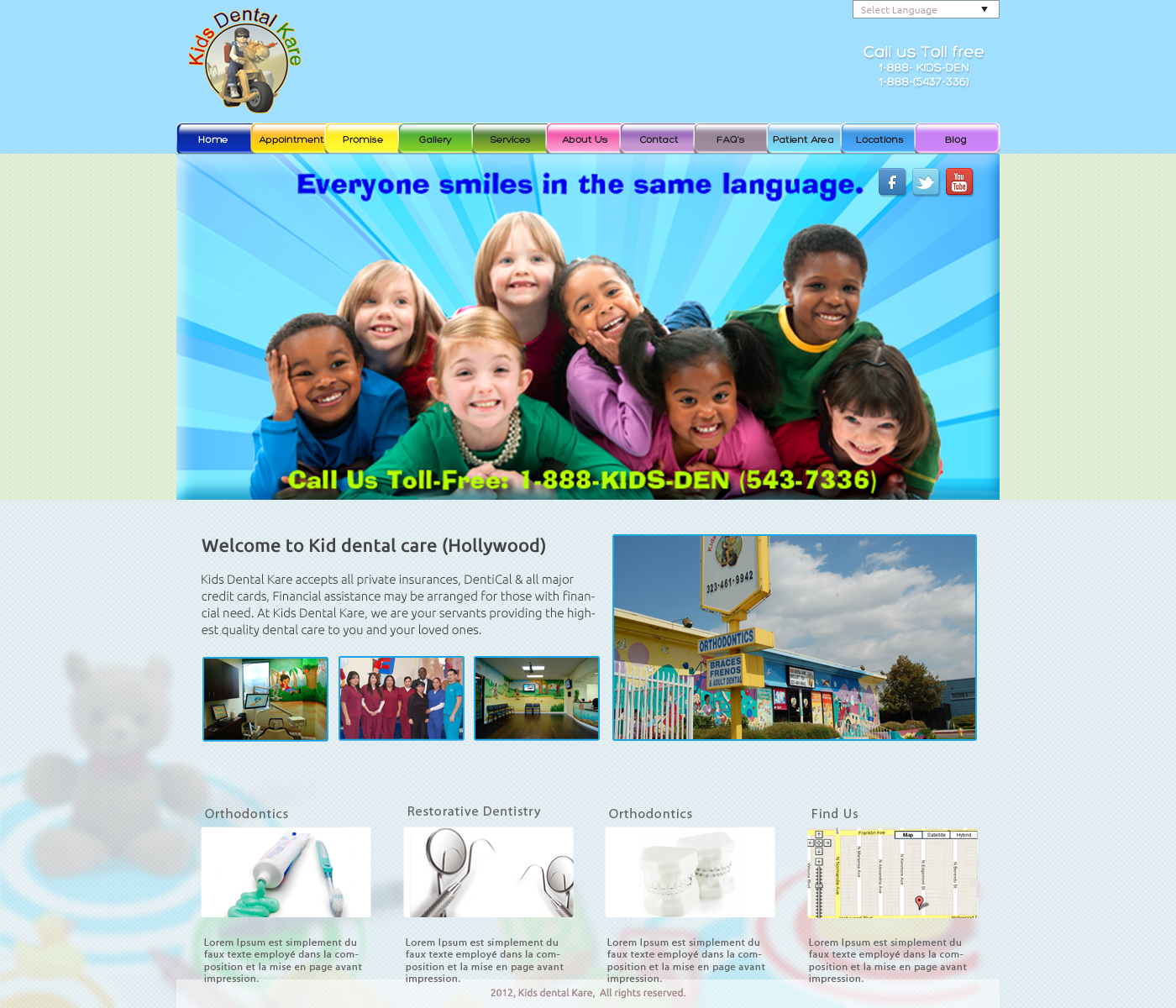 Wordpress Design by OM for Kids Dental Kare | Design #1074348