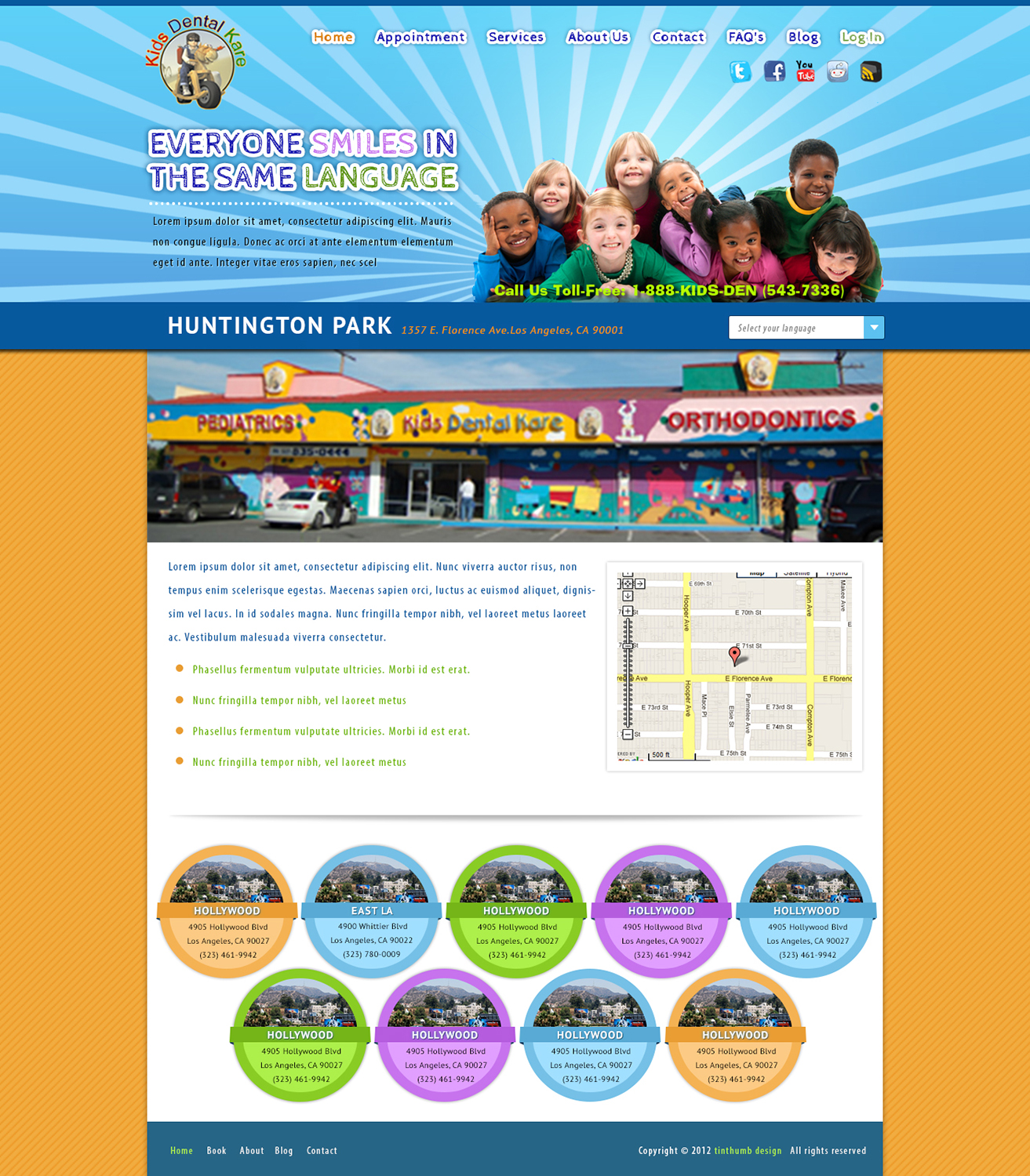 Wordpress Design by tinthumb for Kids Dental Kare | Design #1070942