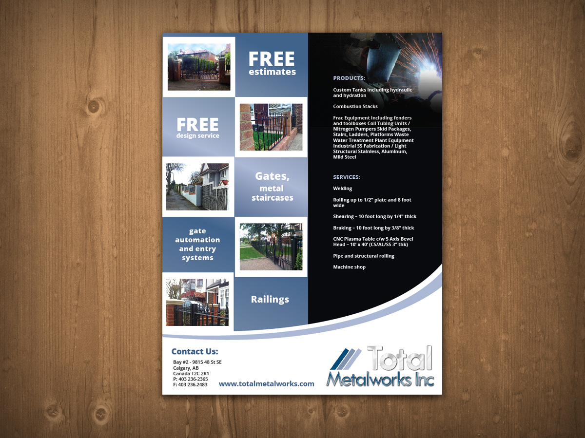 Flyer Design by MNM for Total Metalworks ltd | Design #3917643
